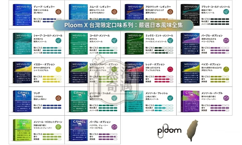 【MEVIUS/CAMEL香菸15種口味現貨】7 11 七星加熱菸口味Ploom X 煙彈|適配 Ploom X 主機|整條煙(10包)